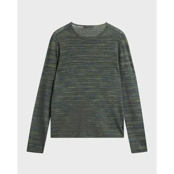 JOHN VARVATOS Shirt Mens XL Blue Pullover Crew Space Dye Linen Cotton OMAR $228 - Picture 4 of 12